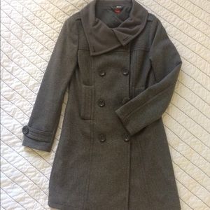 Wool blend grey coat